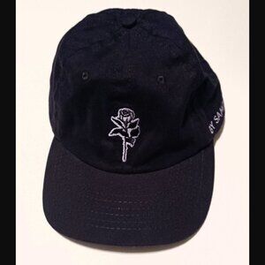 BSR by Samii Ryan Kanji Lust Black Dad Style Rose Hat Adjustable NWOT